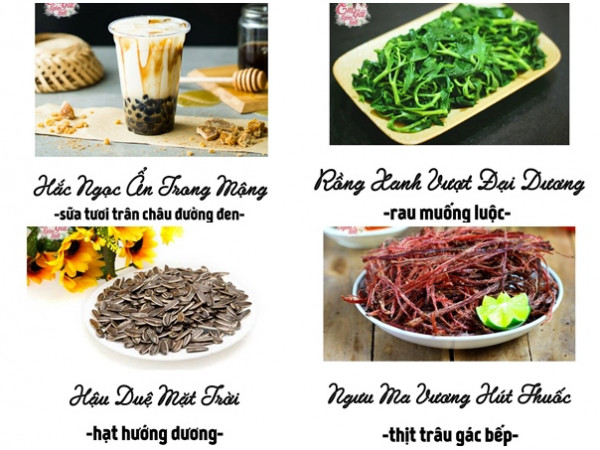 Từ nay gọi đồ sang miệng với tên "bá đạo" của một loạt các món quen thuộc