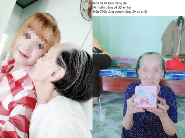Bị chỉ trích vì "nhờ" bà ngoại PR kem trắng da, cô gái trẻ nói gì?