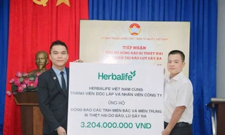 Herbalife Việt Nam ủng hộ hơn 3,2 tỷ đồng giúp đồng bào miền Bắc, miền Trung sau bão
