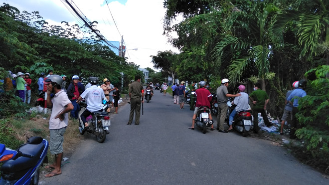 Khu vực tìm thấy thi thể nạn nhân.