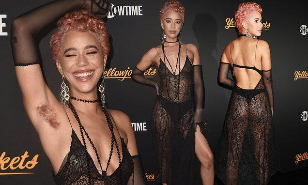 Nữ diễn viên 9x mặc váy lưới lộ vòng 3, khoe vùng nách kém duyên trên thảm đỏ