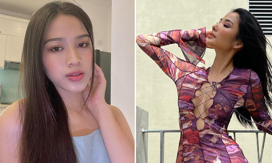 Đỗ Thị Hà make-up sương sương xinh đẹp, Hoàng Thuỳ diện váy xẻ ngực táo bạo