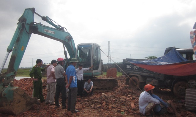 Hiện trường vụ tai nạn.