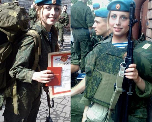 Nữ binh sĩ nhảy dù Nga đẹp như trong tranh