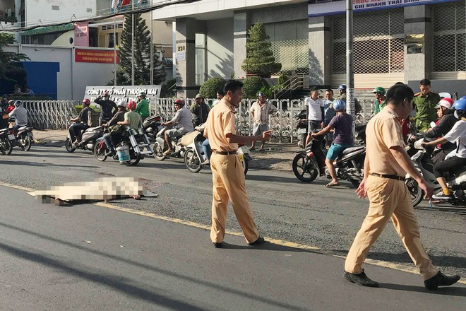 Hiện trường vụ tai nạn giao thông. Ảnh: A.H.