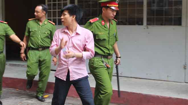 Bùi Văn An tại phiên tòa. Ảnh: Tân Châu 