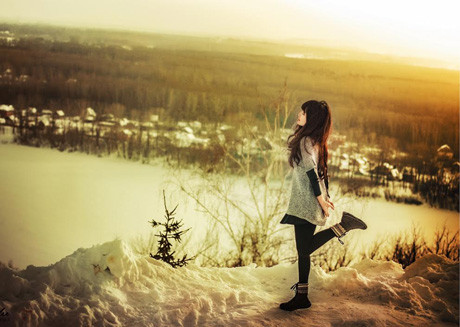 Thiếu nữ Việt tỏa sắc giữa tuyết trời nước Nga