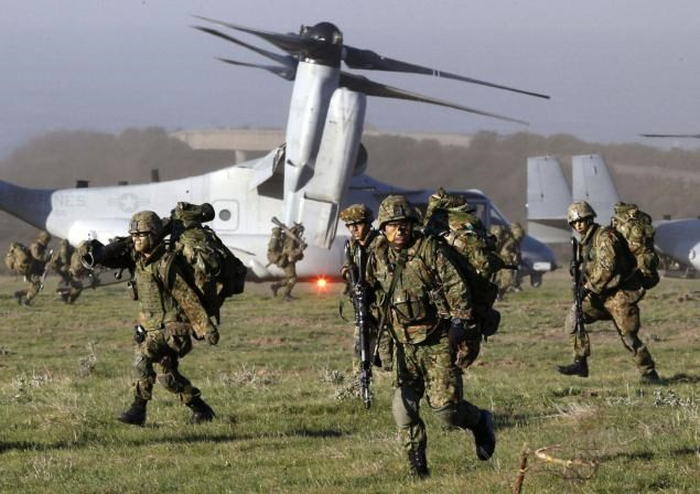 Binh sỹ Nhật Bản trong một cuộc tập trận chung với Mỹ. (Nguồn: AP)