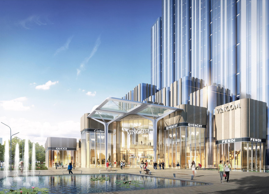 Phối cảnh khu mua sắm thuộc dự án Vinhomes Central Park