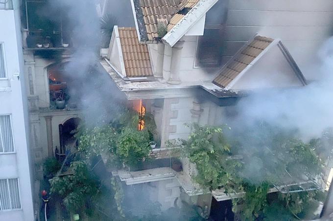 Hiện trường vụ cháy (Ảnh: Đ.V.).