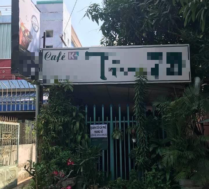 Quán cà phê nơi xảy ra sự việc.