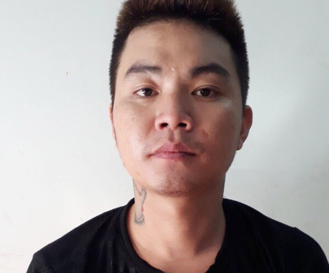 Đối tượng Đoàn Văn Bách tại cơ quan công an.