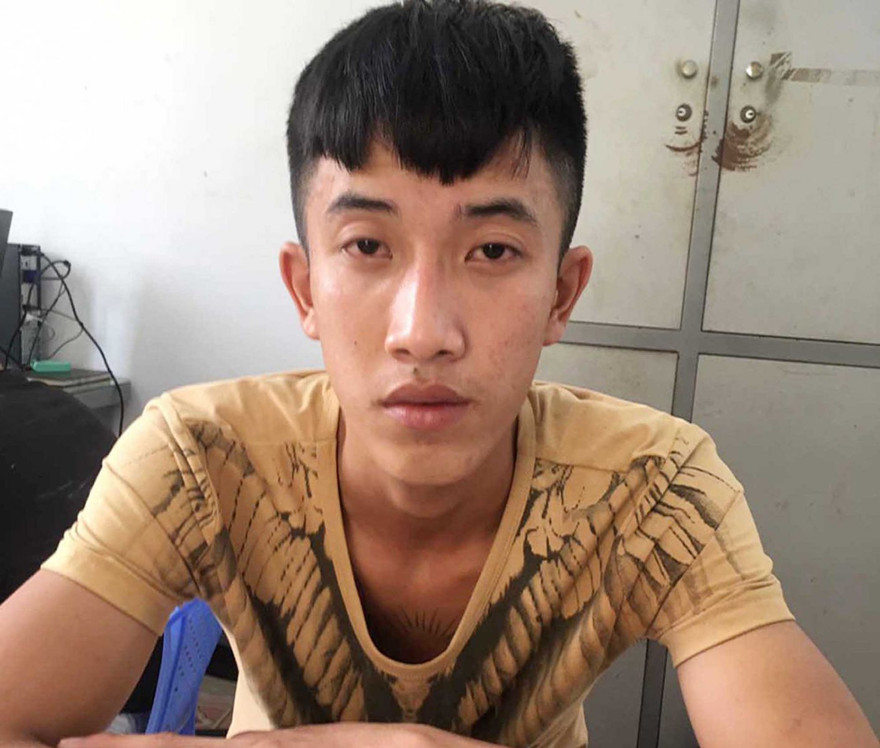 Đối tượng Võ Văn Mỹ tại cơ quan công an. Ảnh: CACC