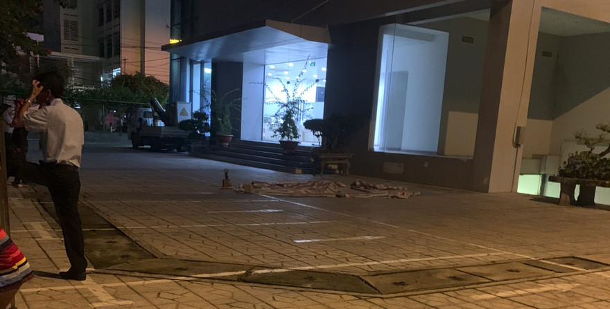 Hiện trường vụ tai nạn lao động.