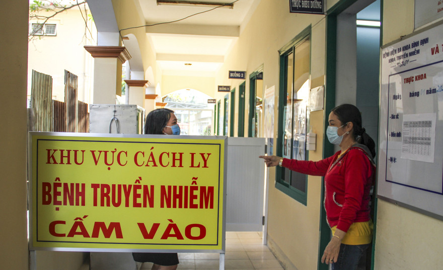 Khu cách ly tại BVĐK tỉnh Bình Định. Ảnh Trương Định