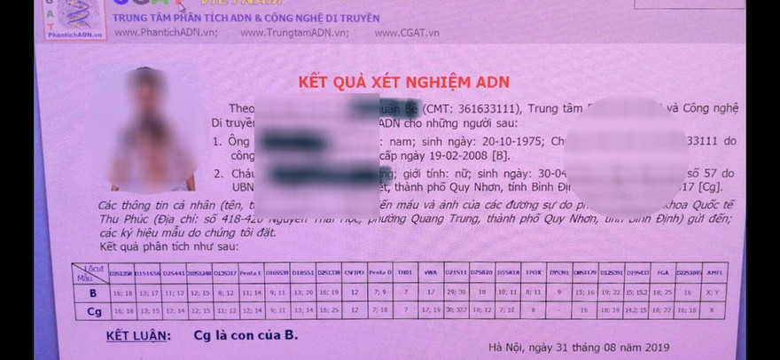 Nghi ngờ kết quả ADN, nguyên PGĐ Sở GTVT Cần Thơ đâm đơn ra tòa xác định cha con.