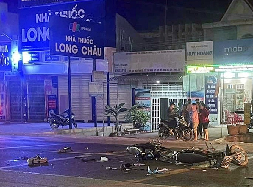 Hiện trường vụ tai nạn. Ảnh FB