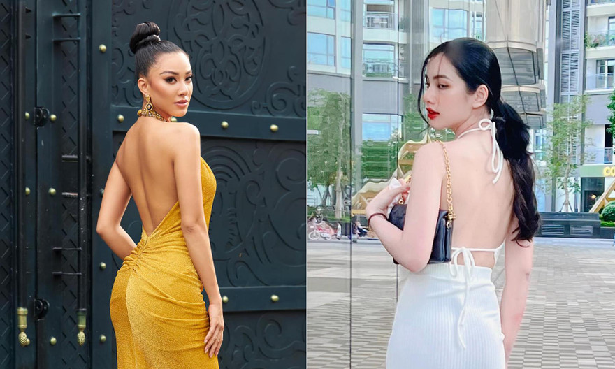 Cẩm Đan, Kim Duyên đọ lưng trần nuột nà với những thiết kế cắt xẻ táo bạo