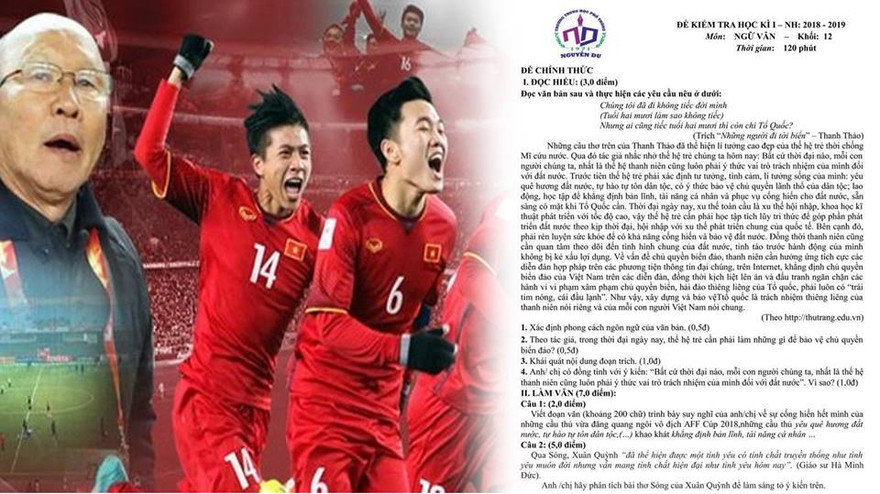 Đề Ngữ văn gây tranh luận của Trường THPT Nguyễn Du 