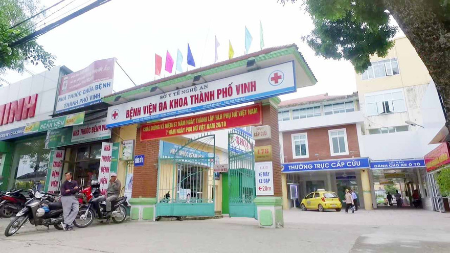 BV Đa khoa TP Vinh - nơi xảy ra vụ việc