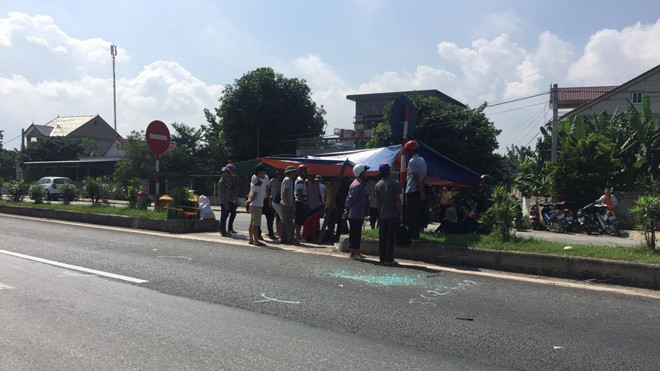 Hiện trường vụ tai nạn.