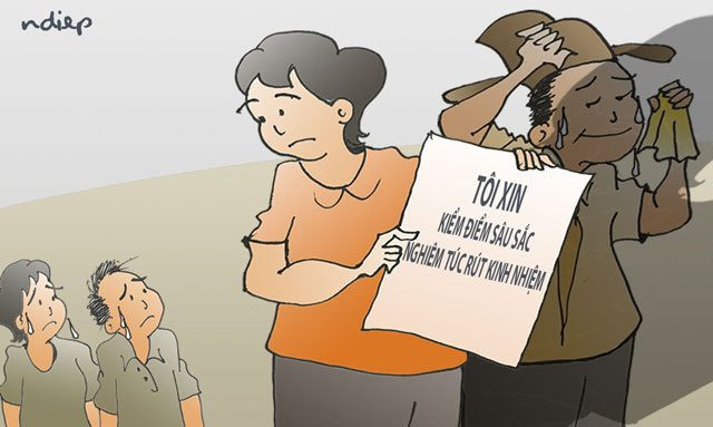 Phó Chủ nhiệm Ủy ban Kiểm tra Tỉnh ủy Hà Giang cho biết bà Hà bị kiểm điểm vì sau khi phát hiện việc con gái được tác động nâng điểm đã không chủ động báo cáo về lý do con được nâng điểm. (Đồ họa: Ngọc Diệp).