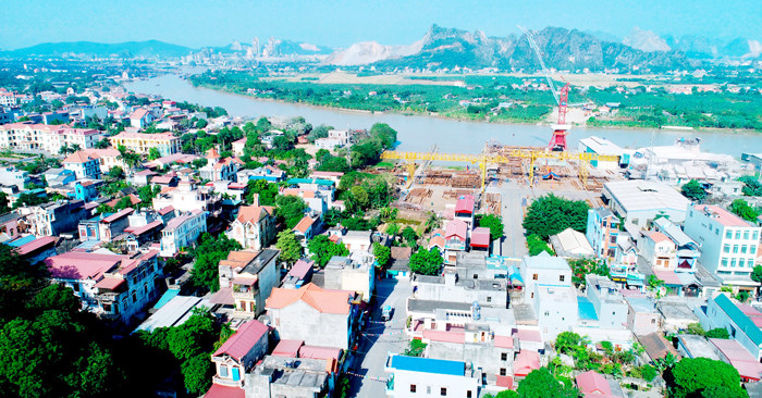 Một góc thị trấn Kinh Môn