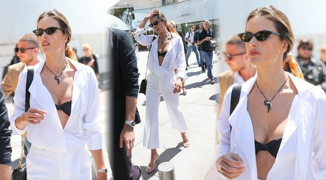 Alessandra Ambrosio lăng xê mốt khoe nội y dạo phố