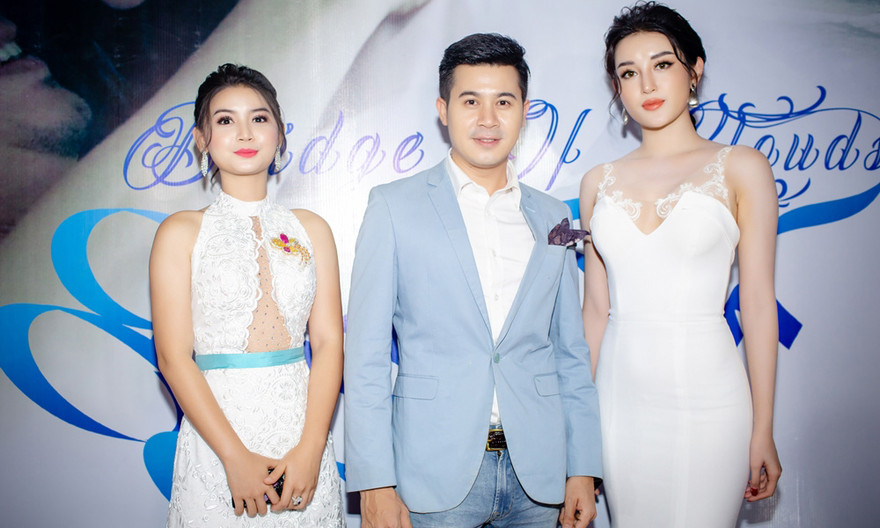 Á hậu Huyền My và các diễn viên chính của phim.