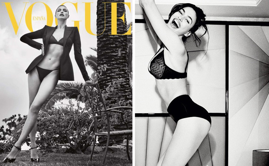 Sau ôm trai lạ hậu chia tay Bradley Cooper, Irina Shayk khoe dáng thần vệ nữ