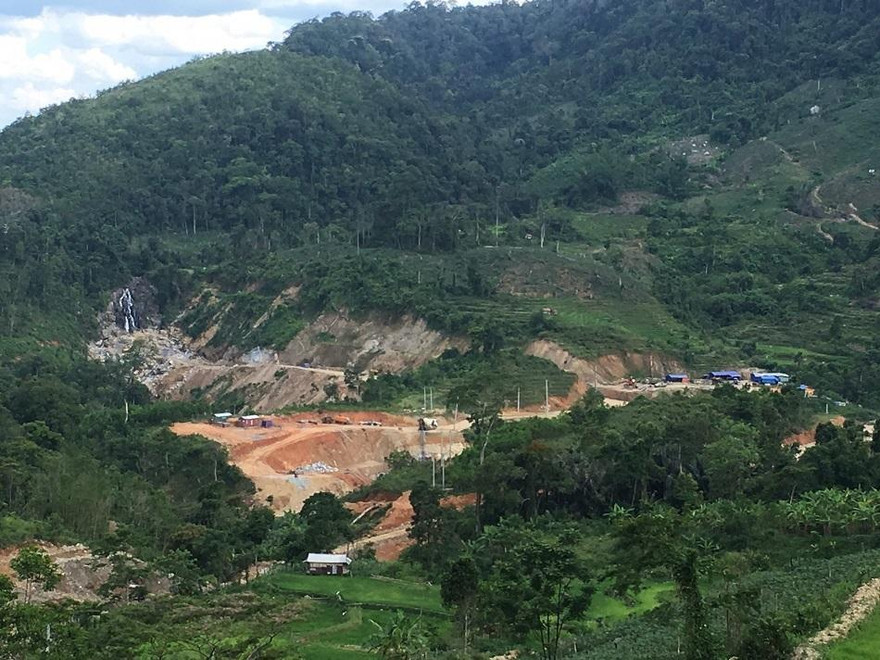 Vị trí xây dựng thủy điện Nước Long ở xã Ba Tiêu, huyện Ba Tơ, tỉnh Quảng Ngãi. Ảnh: Nguyễn Ngọc