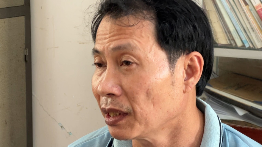 Phạm Minh Lưu tại cơ quan công an. Ảnh: CACC 