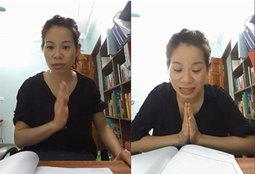 Cô Tuyến trong livestream tối 8/5.