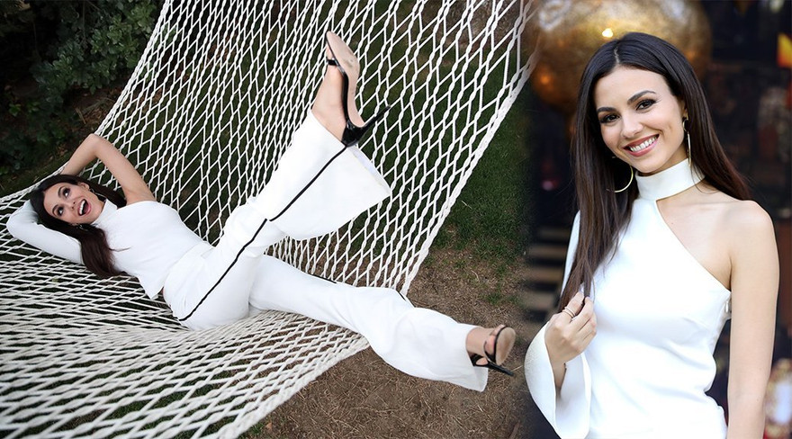 Victoria Justice đẹp tựa thiên thần với áo lệch vai khoe da nuột nà