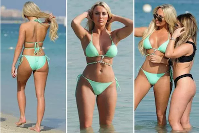 Amber Turner lại 'thiêu đốt' ánh nhìn với bikini nóng từng cm