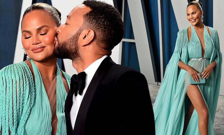 Siêu mẫu 'bốc lửa' Chrissy Teigen mặc xẻ sâu khoe ngực đầy nóng bỏng