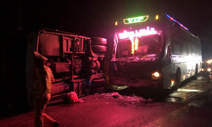 Hiện trường vụ tai nạn giao thông.