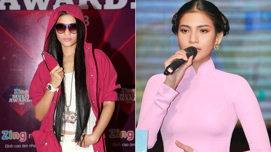 Trương Thị May dịu dàng với áo dài nữ tính