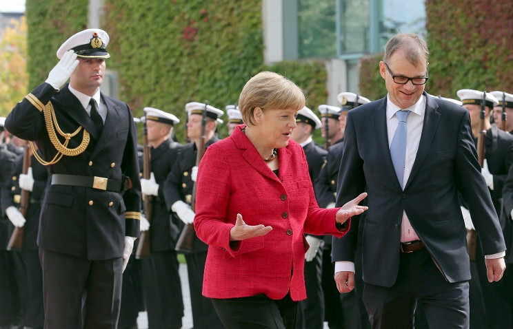 Thủ tướng Đức Angela Merkel nhấn mạnh vai trò của Nga và Mỹ trong việc giải quyết nguyên nhân dẫn tới khủng hoảng di cư ở Trung Đông và châu Phi. Ảnh: EPA