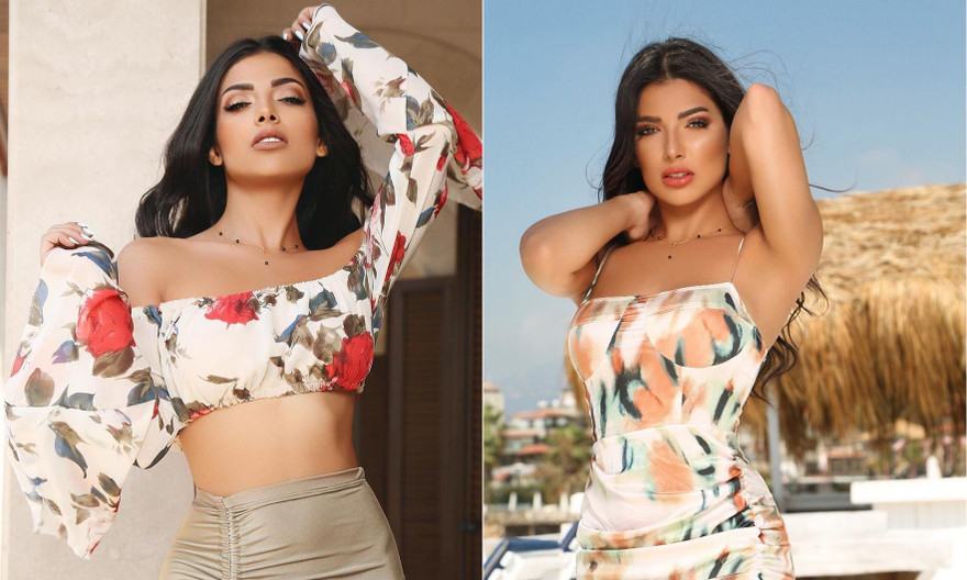 Nhan sắc 'bỏng mắt' của người mẫu đăng quang Hoa hậu Trái đất Syria 2021