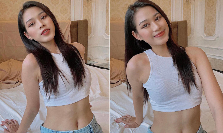 Ở nhà tránh dịch, Đỗ Thị Hà diện crop-top khoe trọn eo thon nóng bỏng khiến fans trầm trồ