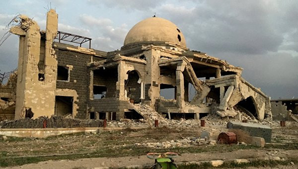 Xung đột tàn phá Syria. Ảnh: AP