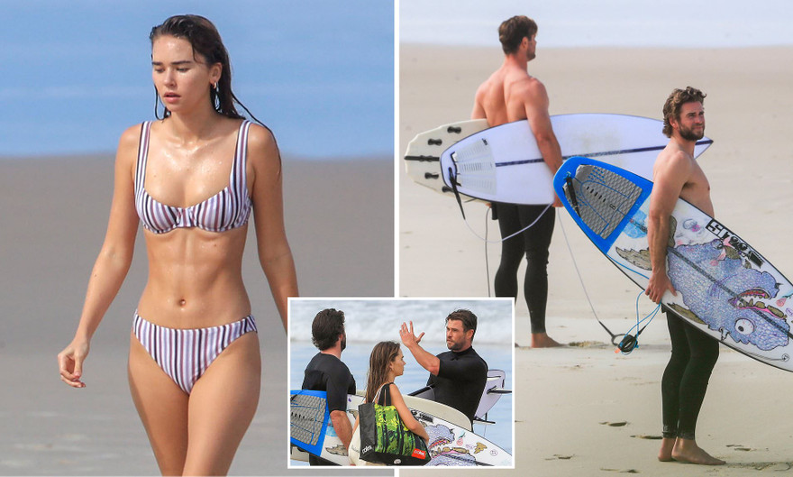 Bạn gái mặc bikini đẹp như mộng bên Liam Hemsworth 