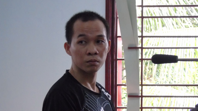  Bị cáo Đức trước vành móng ngựa.