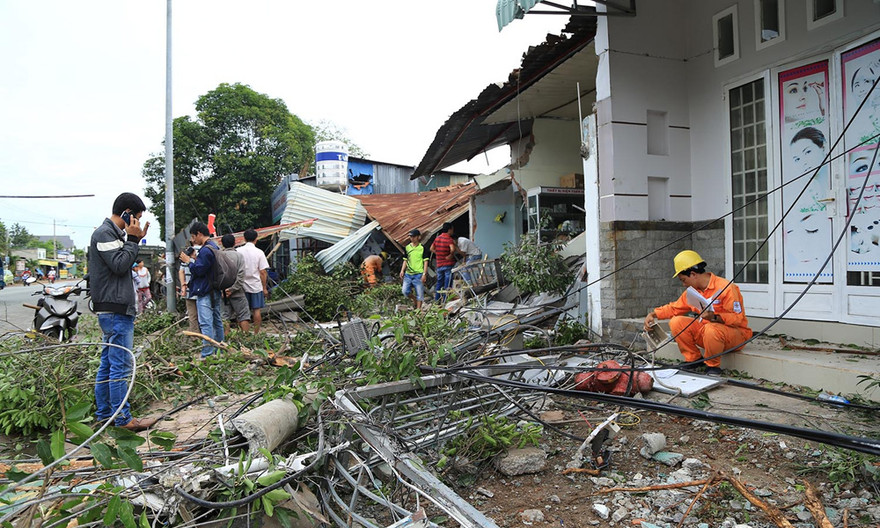 Hiện trường vụ tai nạn.