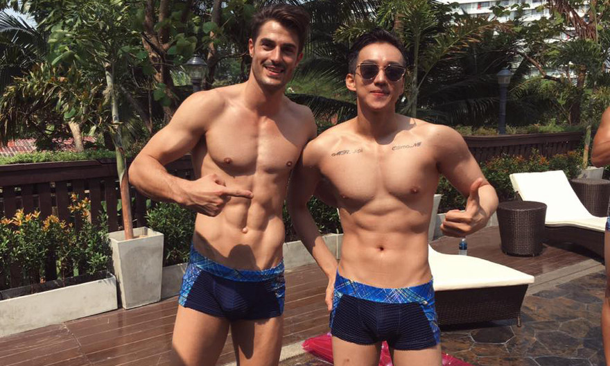 Nguyễn Phúc Cường (phải) sở hữu hình thể ấn tượng.