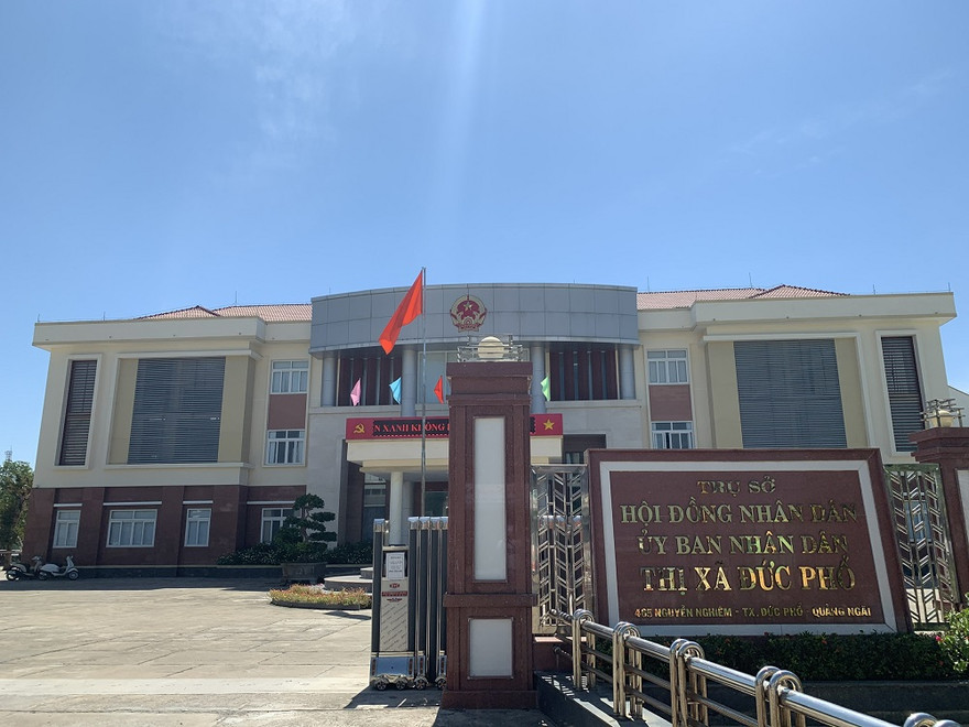 Thị xã Đức Phổ hiện còn khuyết chức danh Bí thư và Chủ tịch UBND thị xã. Ảnh: Nguyễn Ngọc