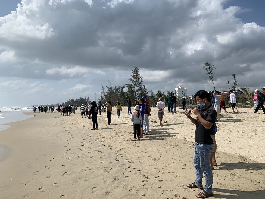 Khu vực nơi xảy ra vụ đuối nước. Ảnh: Nguyễn Ngọc