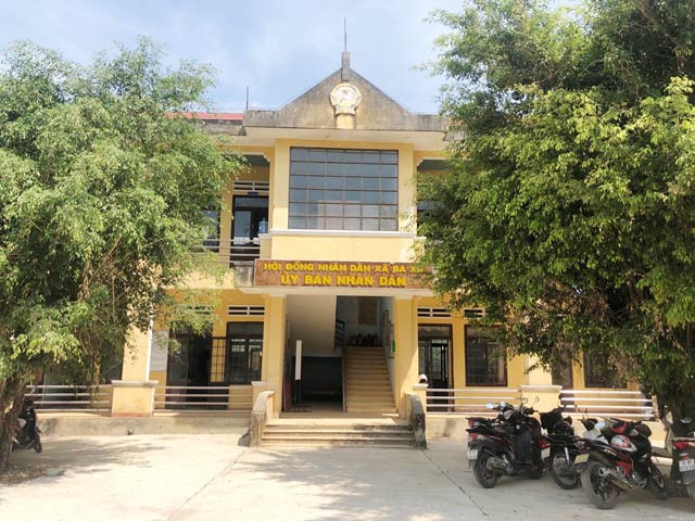 UBND xã Ba Xa, huyện Ba Tơ, Quảng Ngãi nơi xảy ra vụ việc. Ảnh: N.N