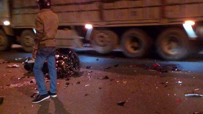 Hiện trường vụ tai nạn (ảnh bạn đọc cung cấp) 